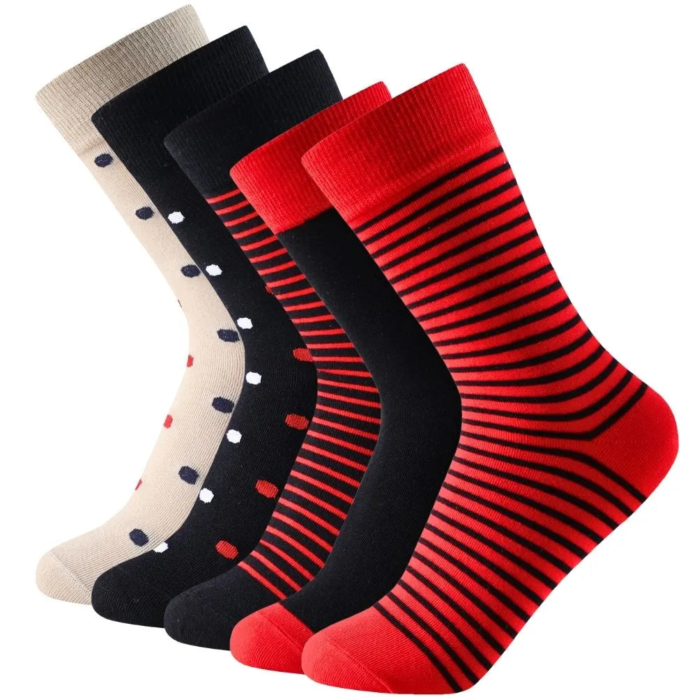 Calcetines media caña originales de lunares y rayas