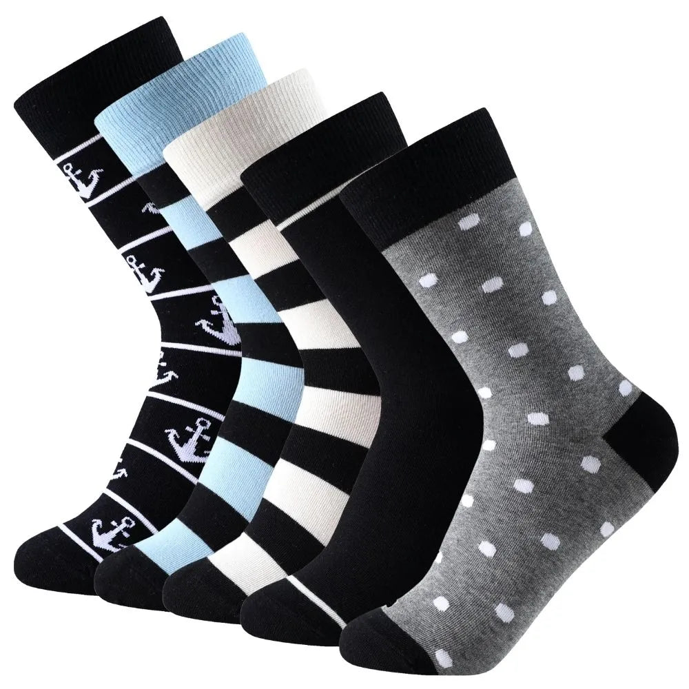 Calcetines media caña originales de lunares y rayas