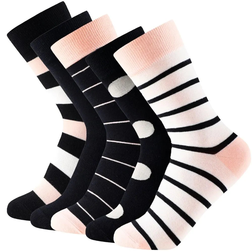 Calcetines media caña originales de lunares y rayas