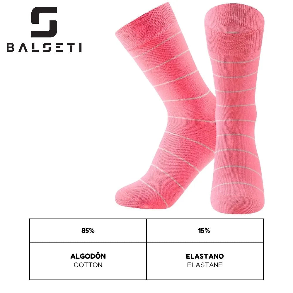 Calcetines media caña a rayas coloridos