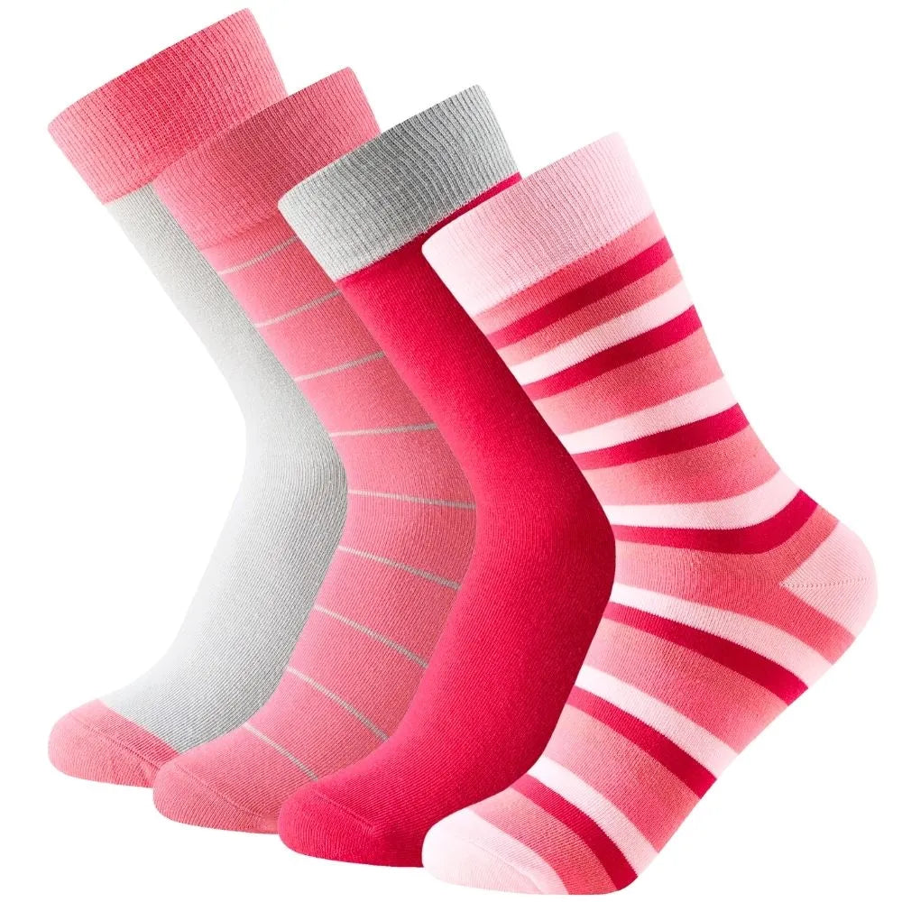 Calcetines media caña a rayas coloridos