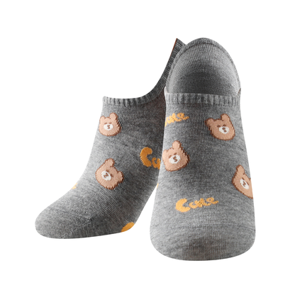 Calcetines estampados invisibles unisex modelo "Ositos cariñositos" talla única para las tallas de la 35 a la 41