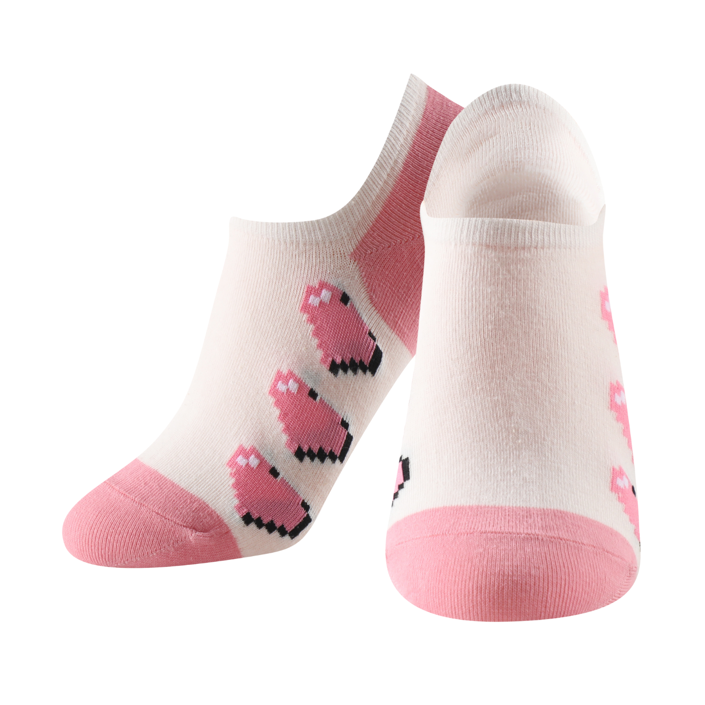 Calcetines estampados invisibles unisex modelo "Pink Streetwear" talla única para las tallas de la 35 a la 41