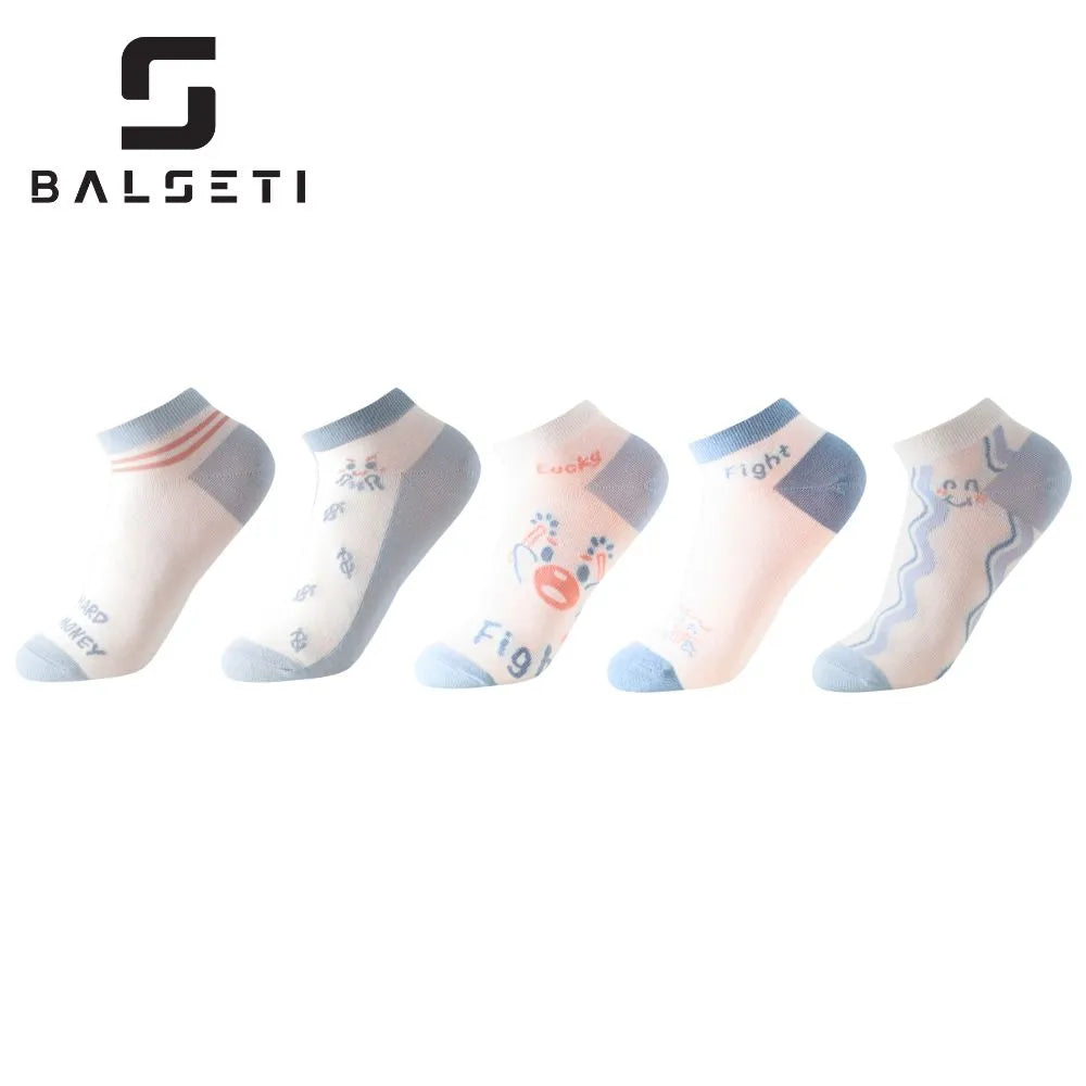 Calcetines tobilleros con dibujos variados en azul