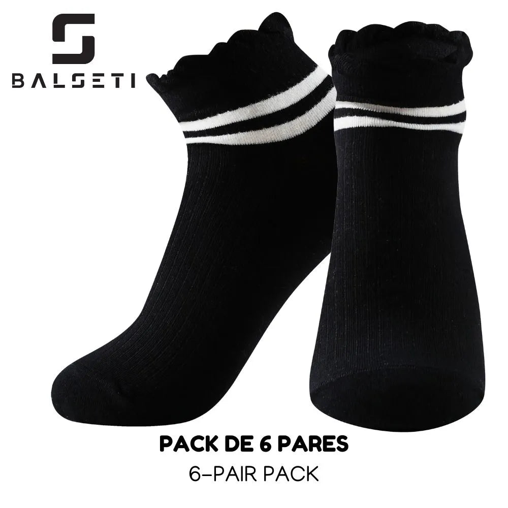 Calcetines tobilleros a rayas con estampado divertido