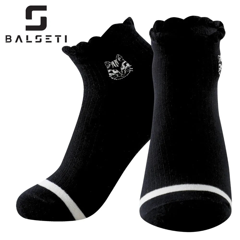 Calcetines tobilleros a rayas con estampado divertido