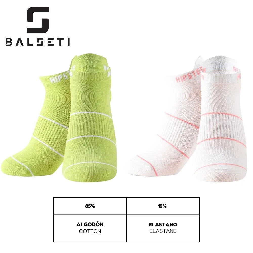 Calcetines tobilleros multicolor con rayas