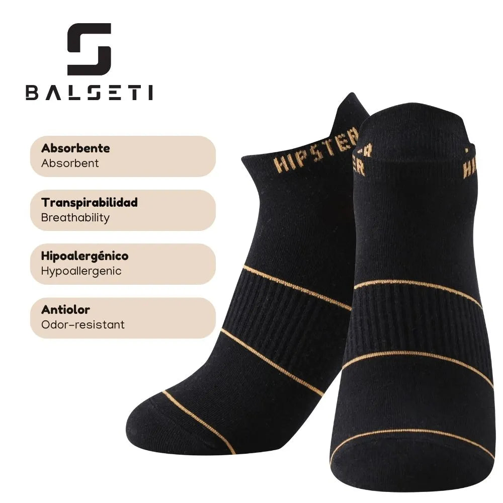 Calcetines tobilleros multicolor con rayas