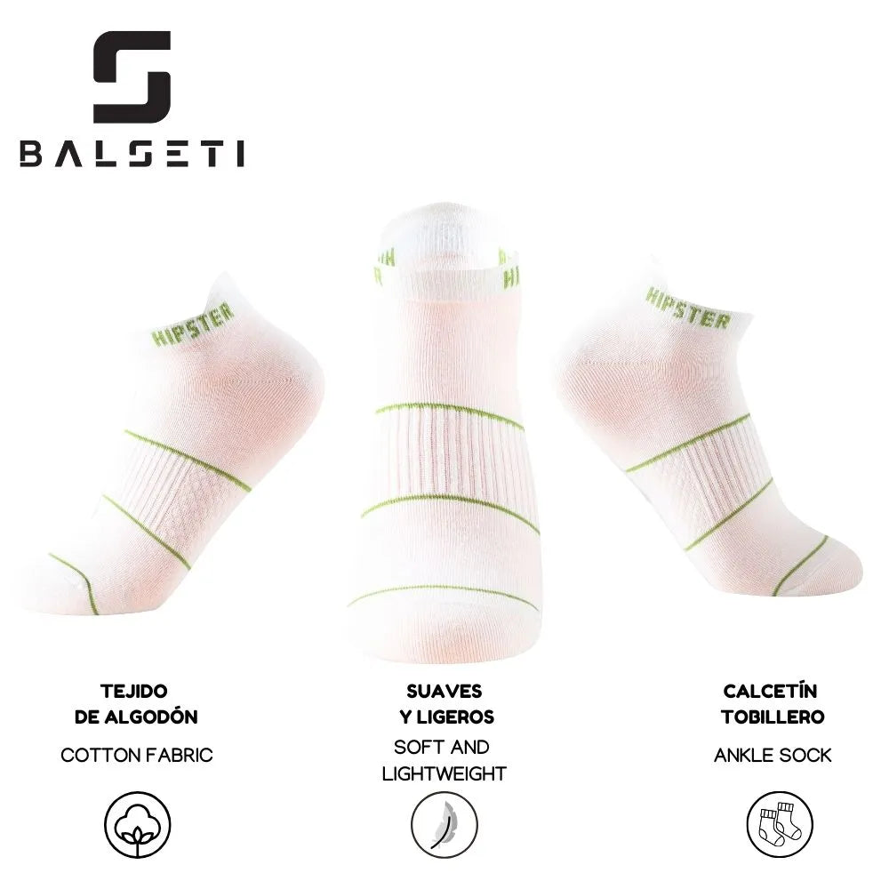 Calcetines tobilleros multicolor con rayas