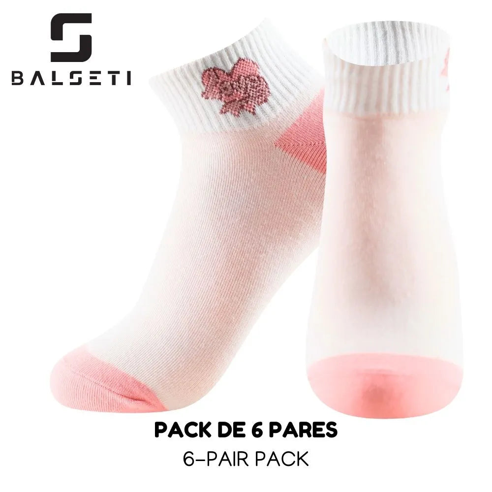 Calcetines tobilleros con estampados divertidos en rosa