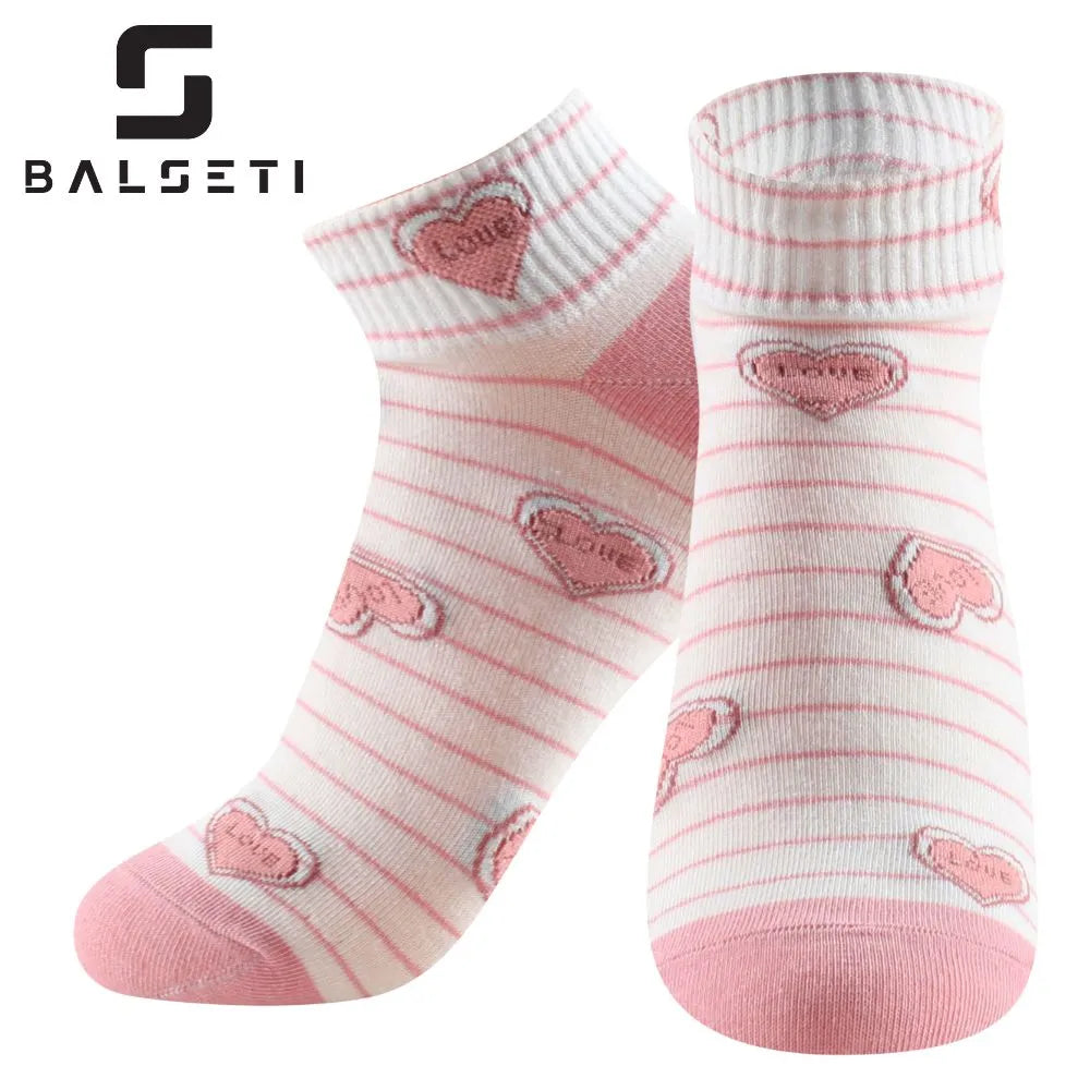 Calcetines tobilleros con estampados divertidos en rosa
