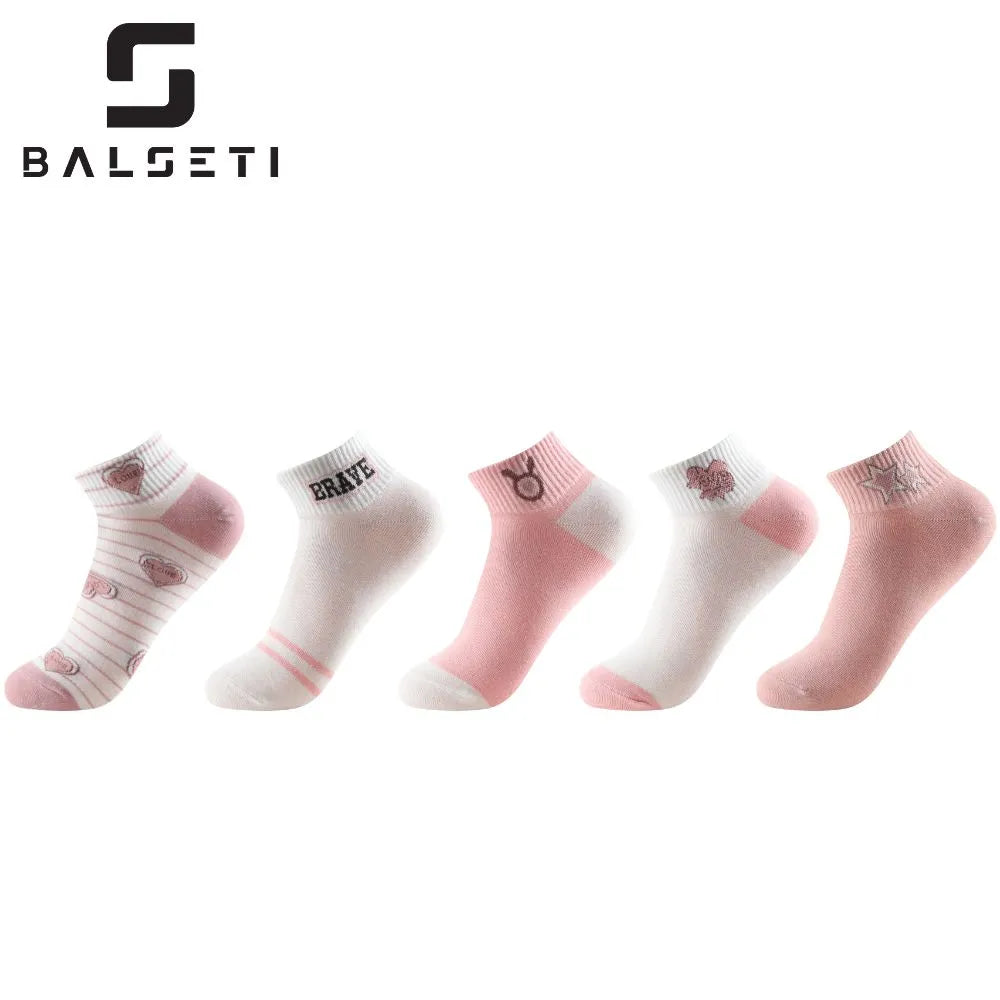 Calcetines tobilleros con estampados divertidos en rosa