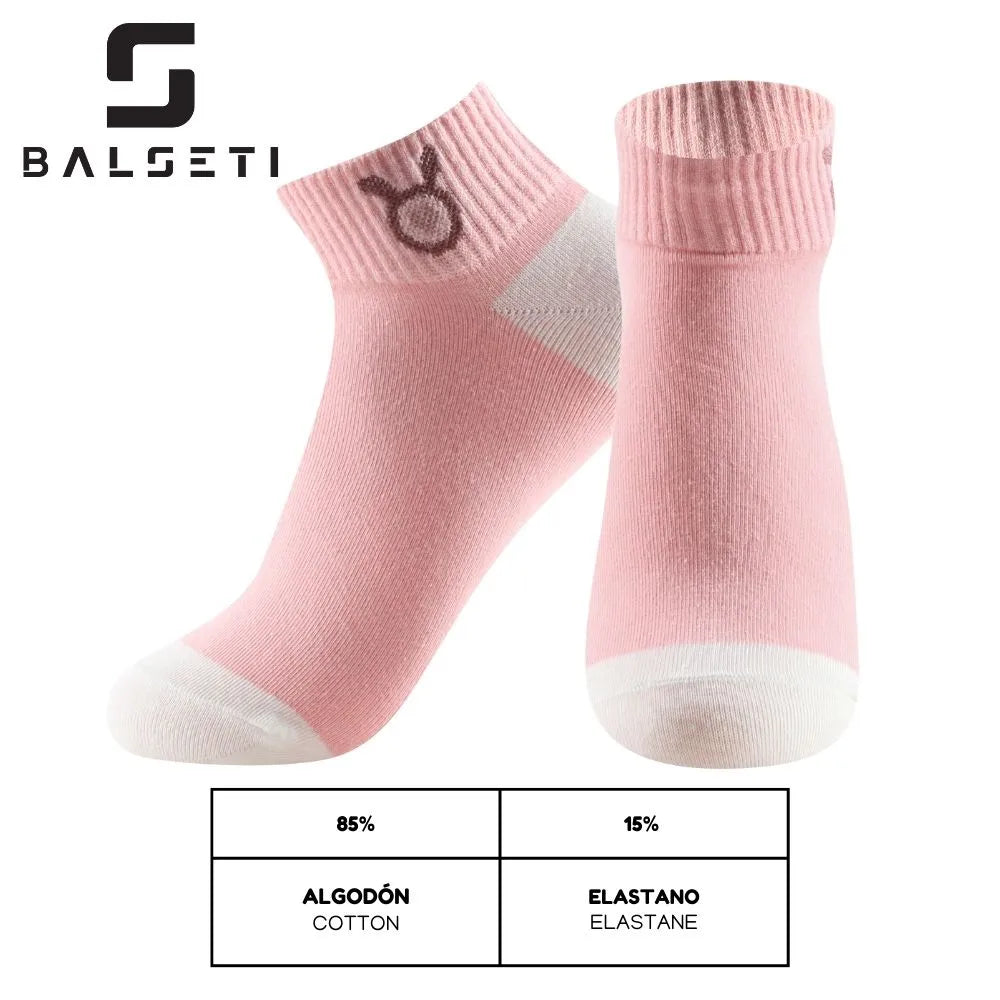 Calcetines tobilleros con estampados divertidos en rosa