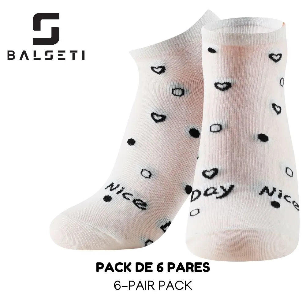 Calcetines tobilleros con estampados divertidos y rayas