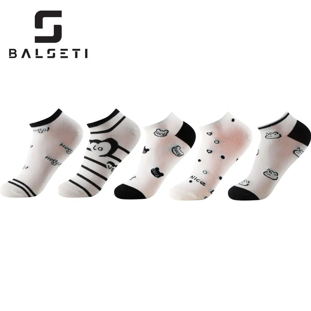 Calcetines tobilleros con estampados divertidos y rayas