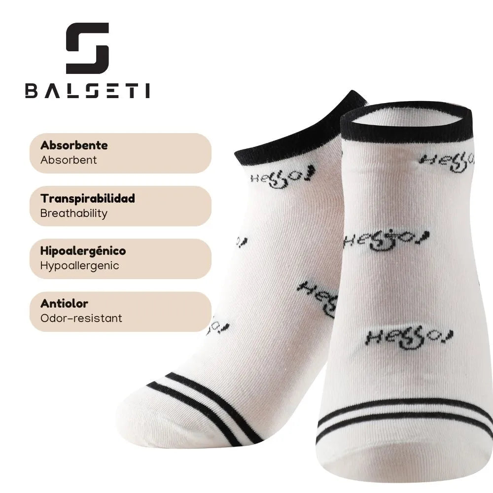 Calcetines tobilleros con estampados divertidos y rayas