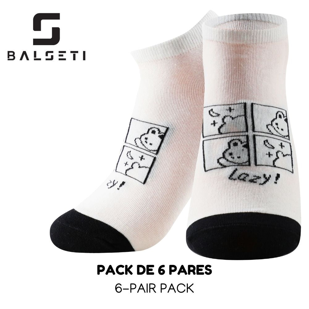 Calcetines tobilleros con dibujos de conejitos