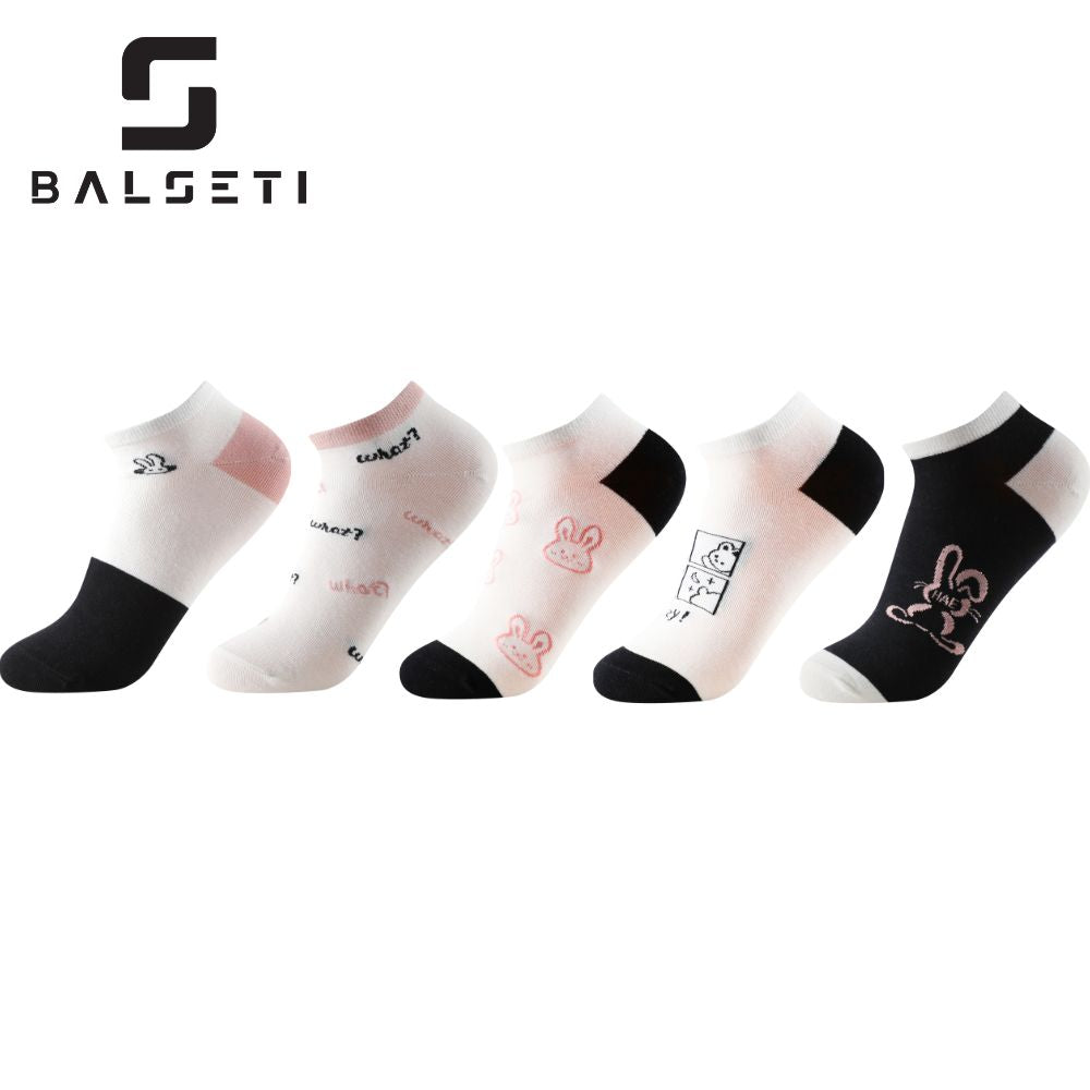 Calcetines tobilleros con dibujos de conejitos