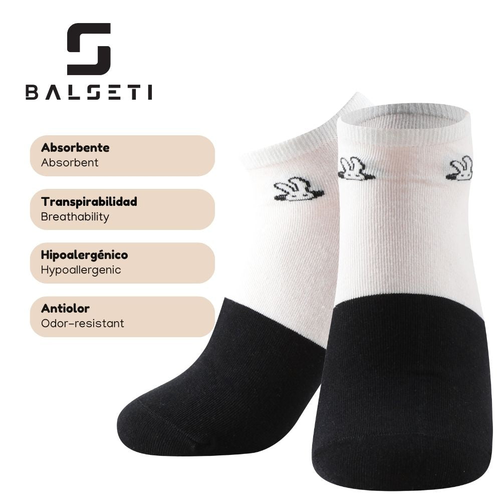 Calcetines tobilleros con dibujos de conejitos