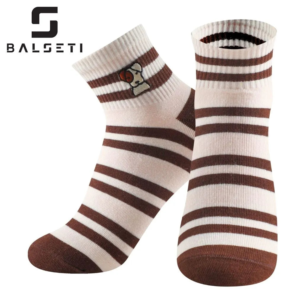 Calcetines tobilleros Mujer y Niña – Estampados color marrón