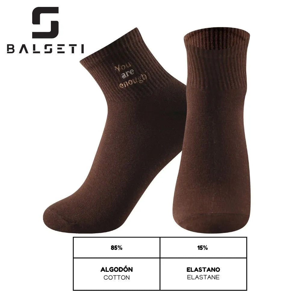 Calcetines tobilleros Mujer y Niña – Estampados color marrón