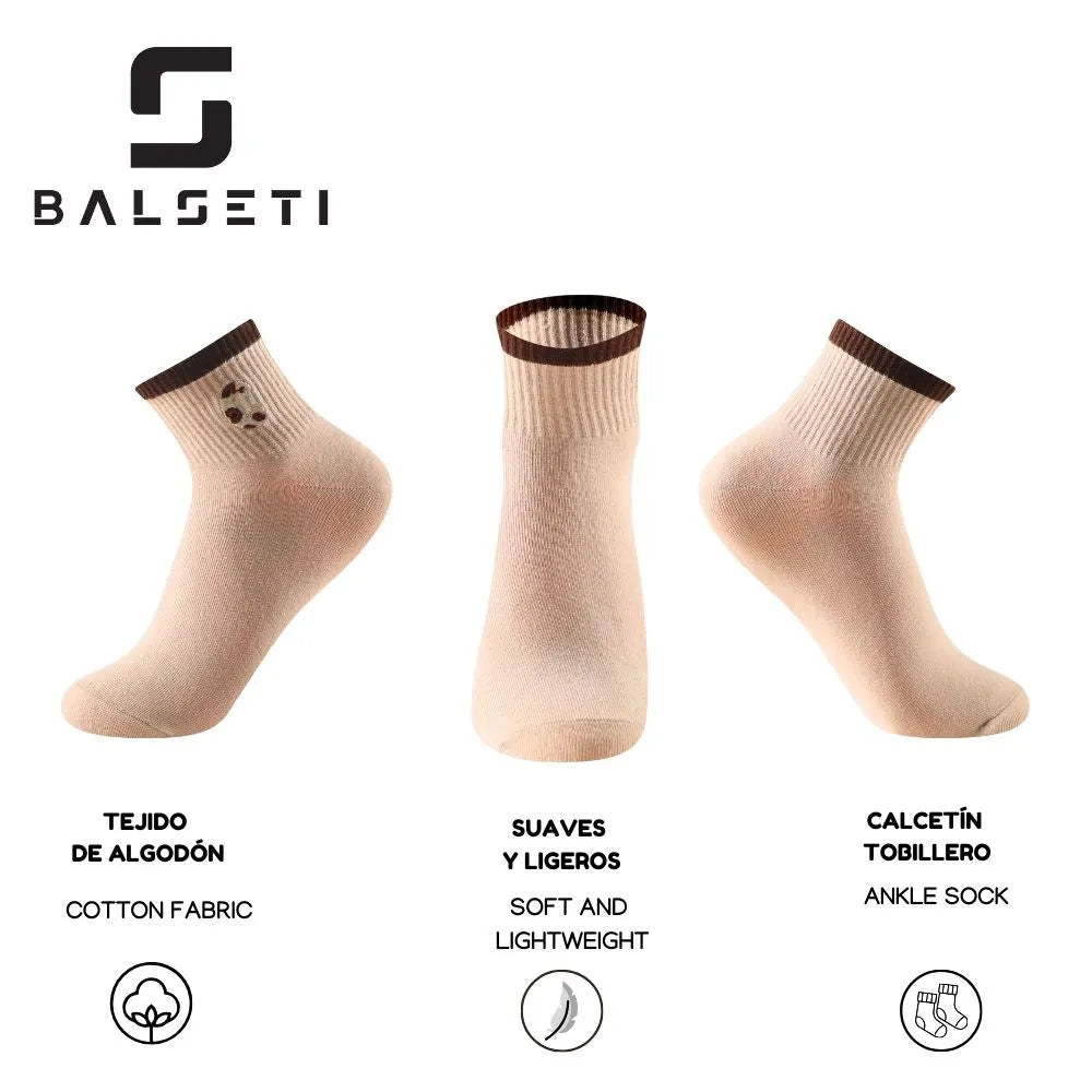 Calcetines tobilleros Mujer y Niña – Estampados color marrón