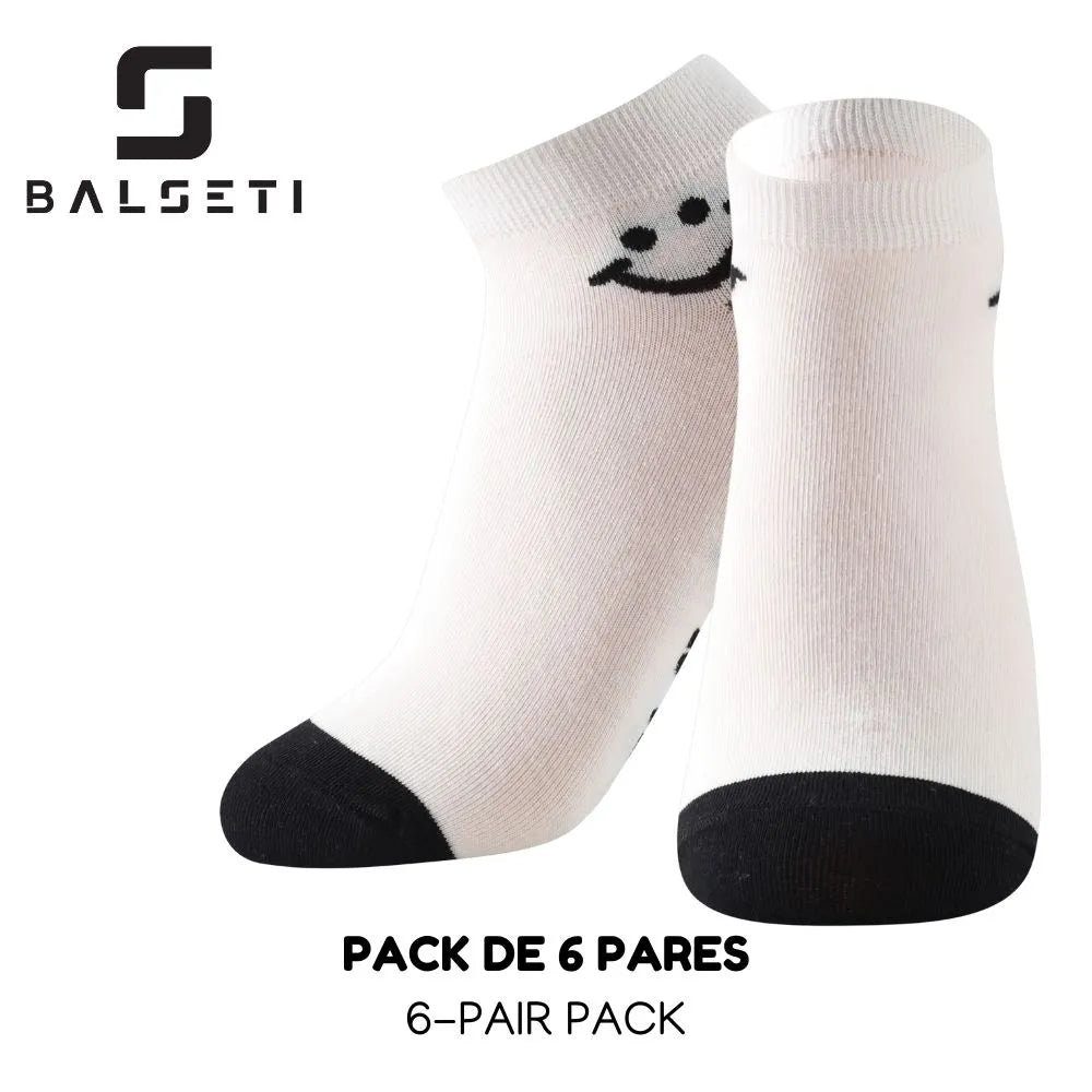 Calcetines tobilleros "Happy" con caritas sonrientes