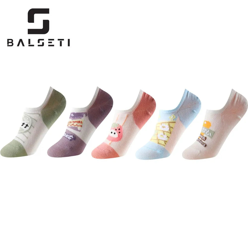 Calcetines tobilleros coloridos con dibujos divertidos