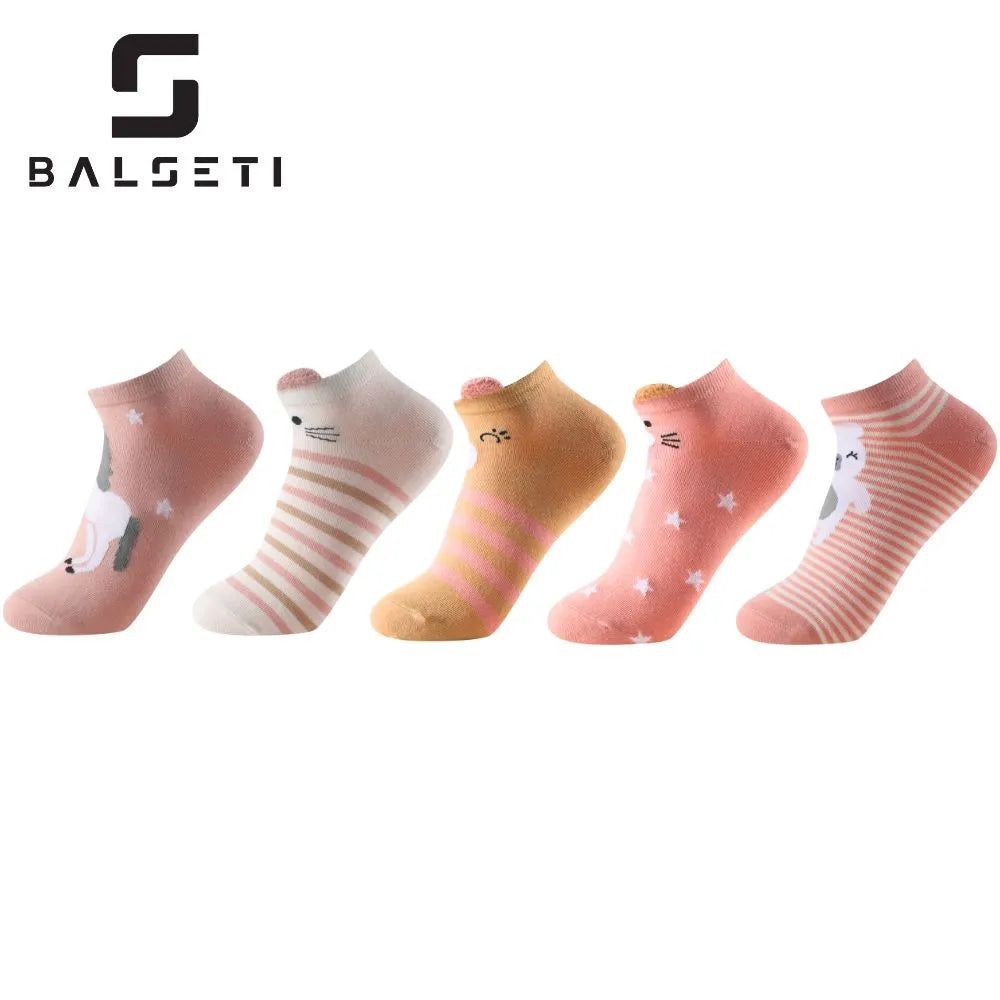 Calcetines tobilleros con animalitos, rayas y estrellas