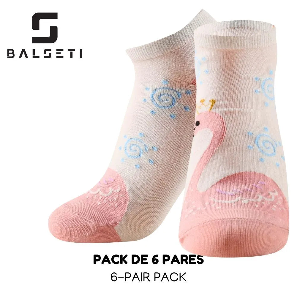 Calcetines tobilleros con estampado de flamencos