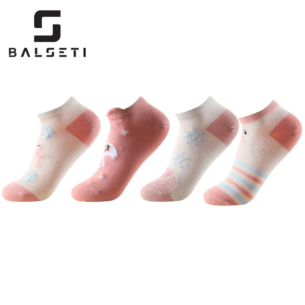Calcetines tobilleros con estampado de flamencos