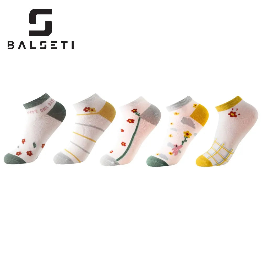 Calcetines tobilleros con estampado de flores