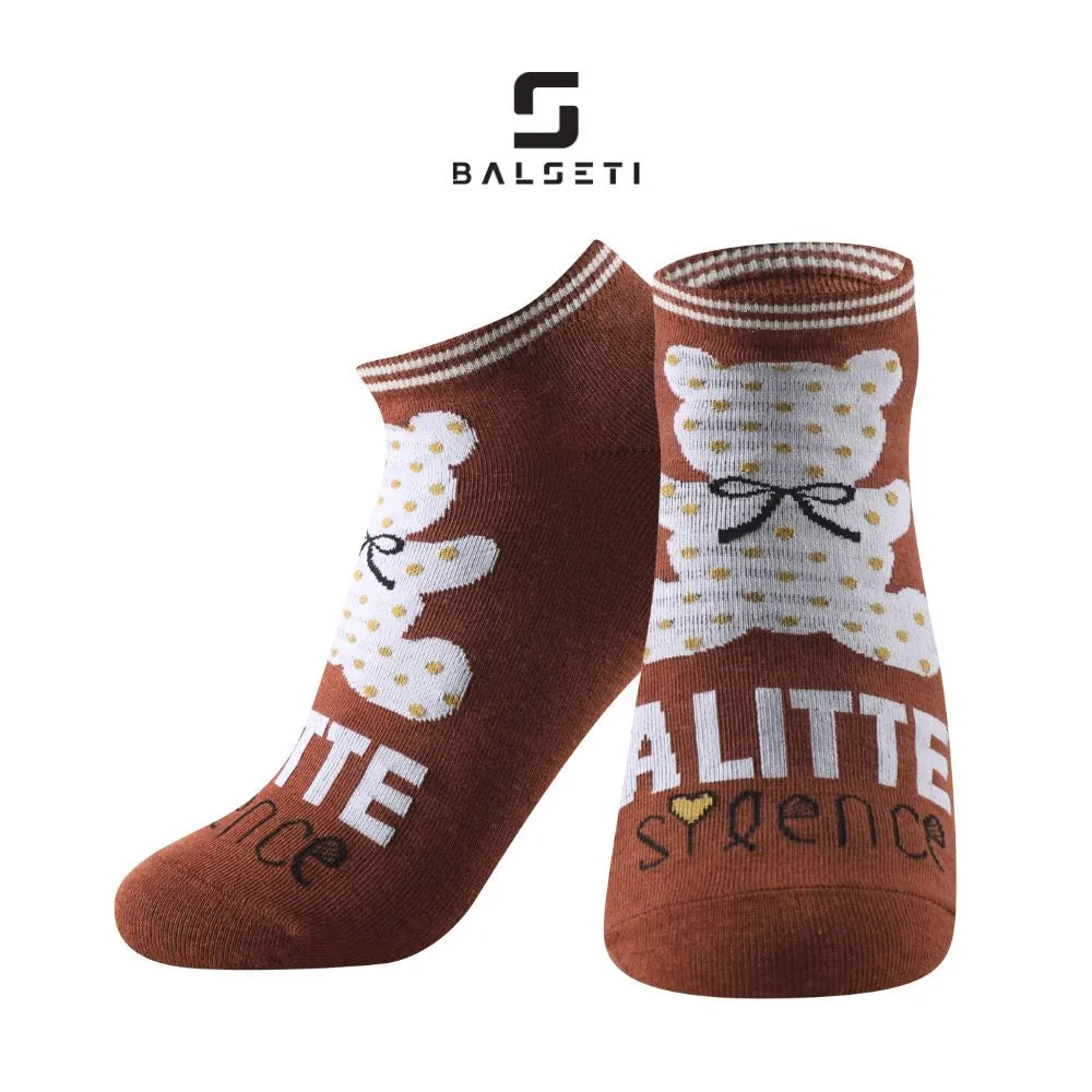 Calcetines tobilleros de ositos y rayas