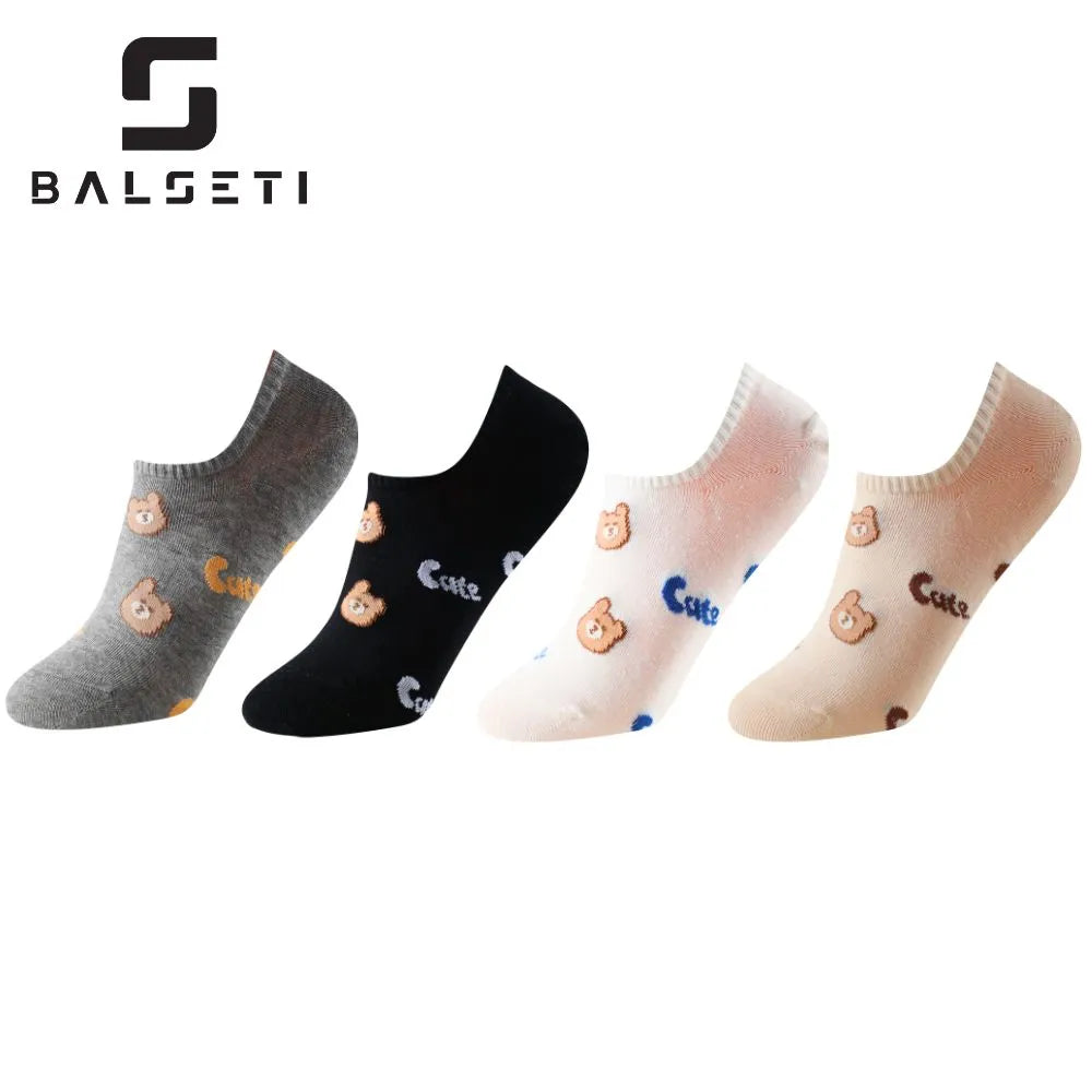 Calcetines tobilleros con dibujos de ositos pequeños