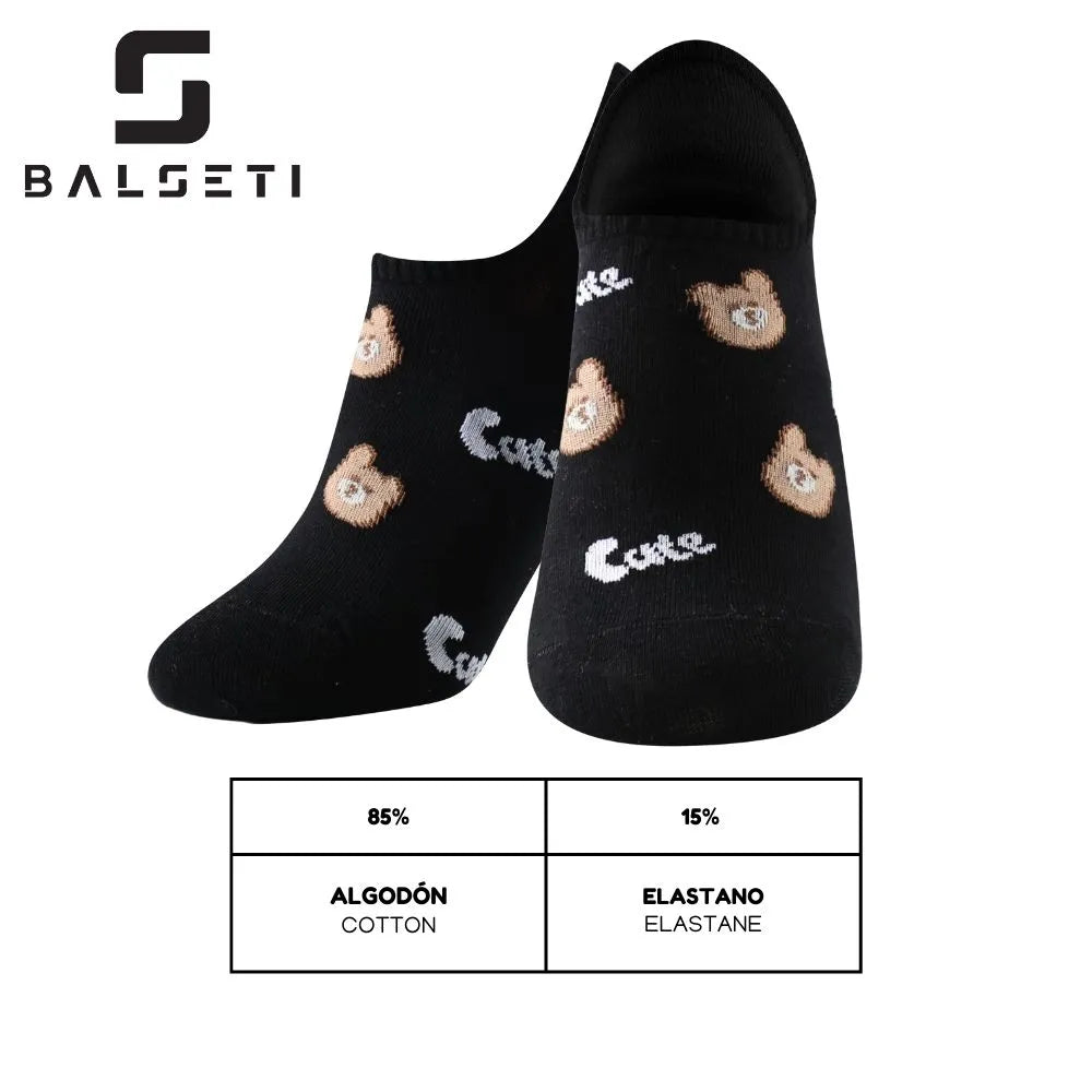 Calcetines tobilleros con dibujos de ositos pequeños