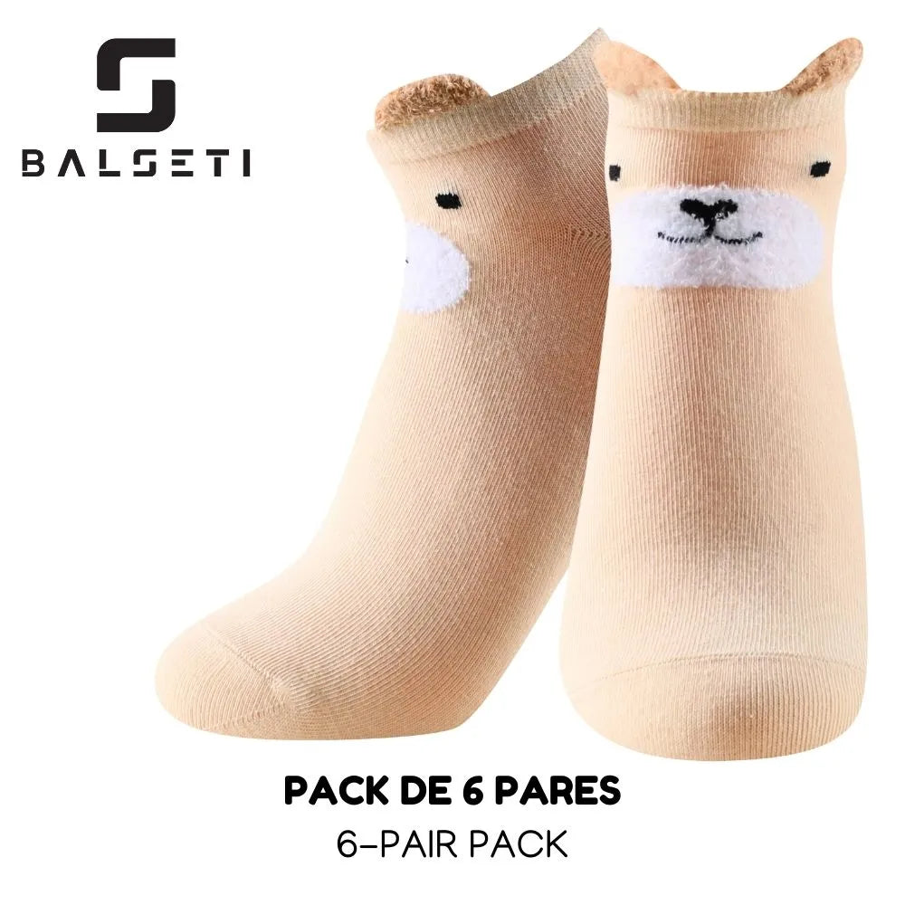 Calcetines tobilleros de osos con orejitas