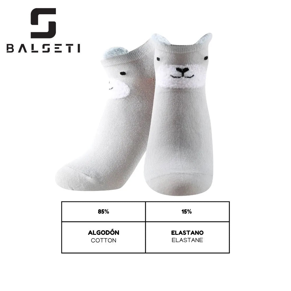 Calcetines tobilleros de osos con orejitas
