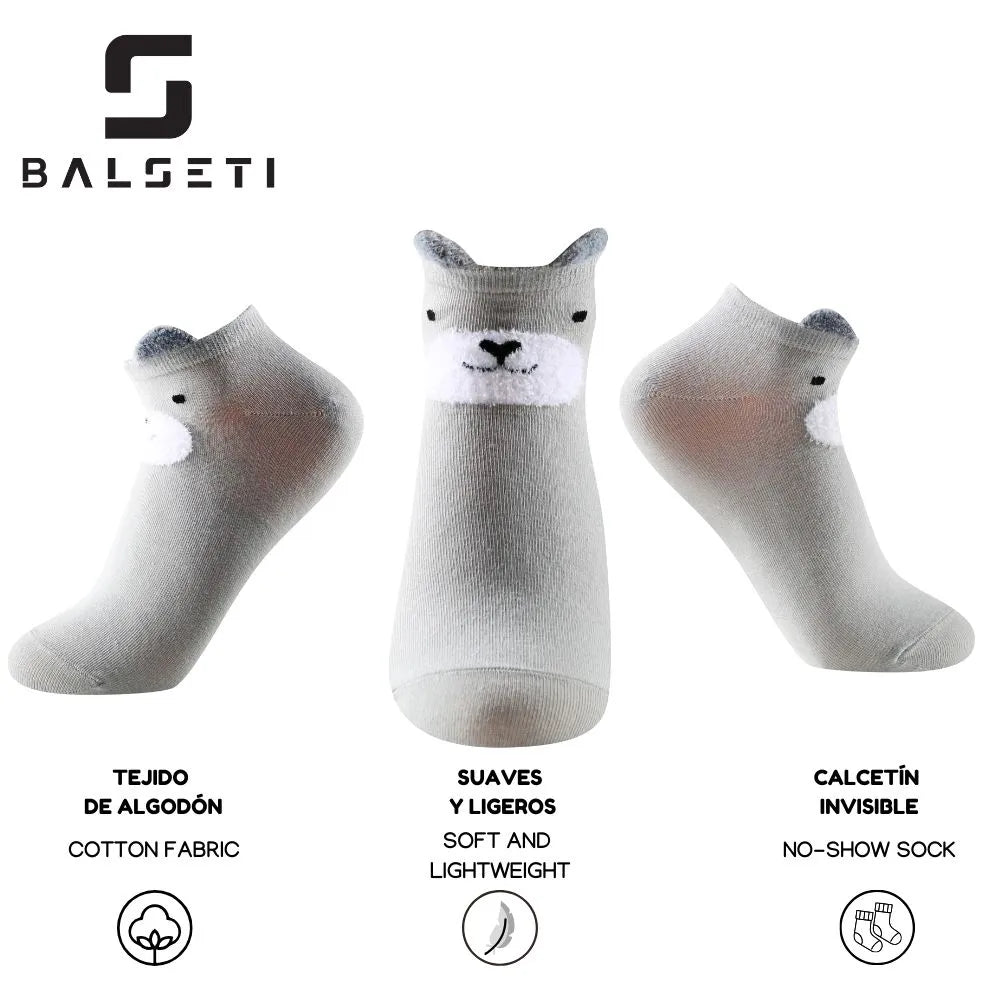 Calcetines tobilleros de osos con orejitas