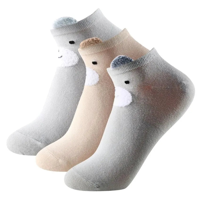 Calcetines tobilleros de osos con orejitas