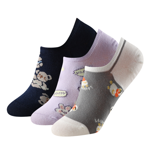 Calcetines estampados invisibles unisex modelo "Cuquis" talla única para las tallas de la 35 a la 41