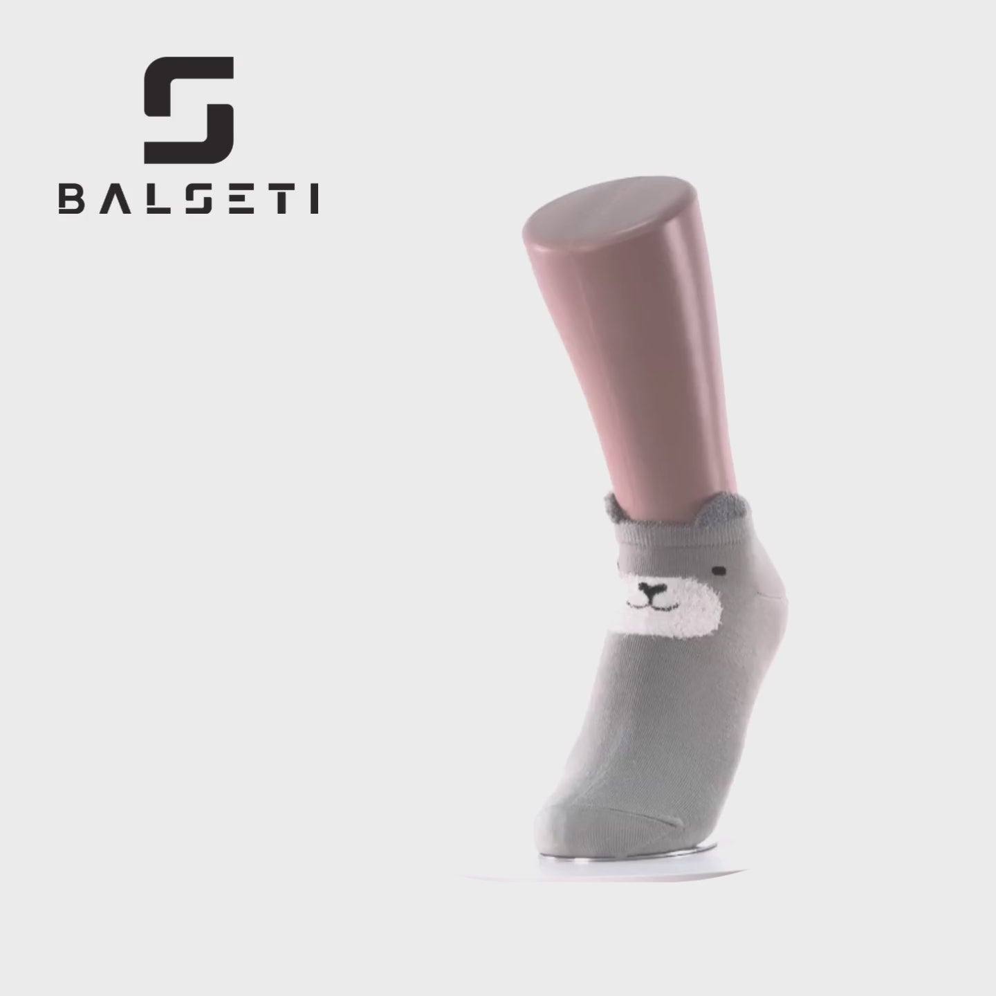 Cargar vídeo: Calcetines tobilleros de osos con orejitas