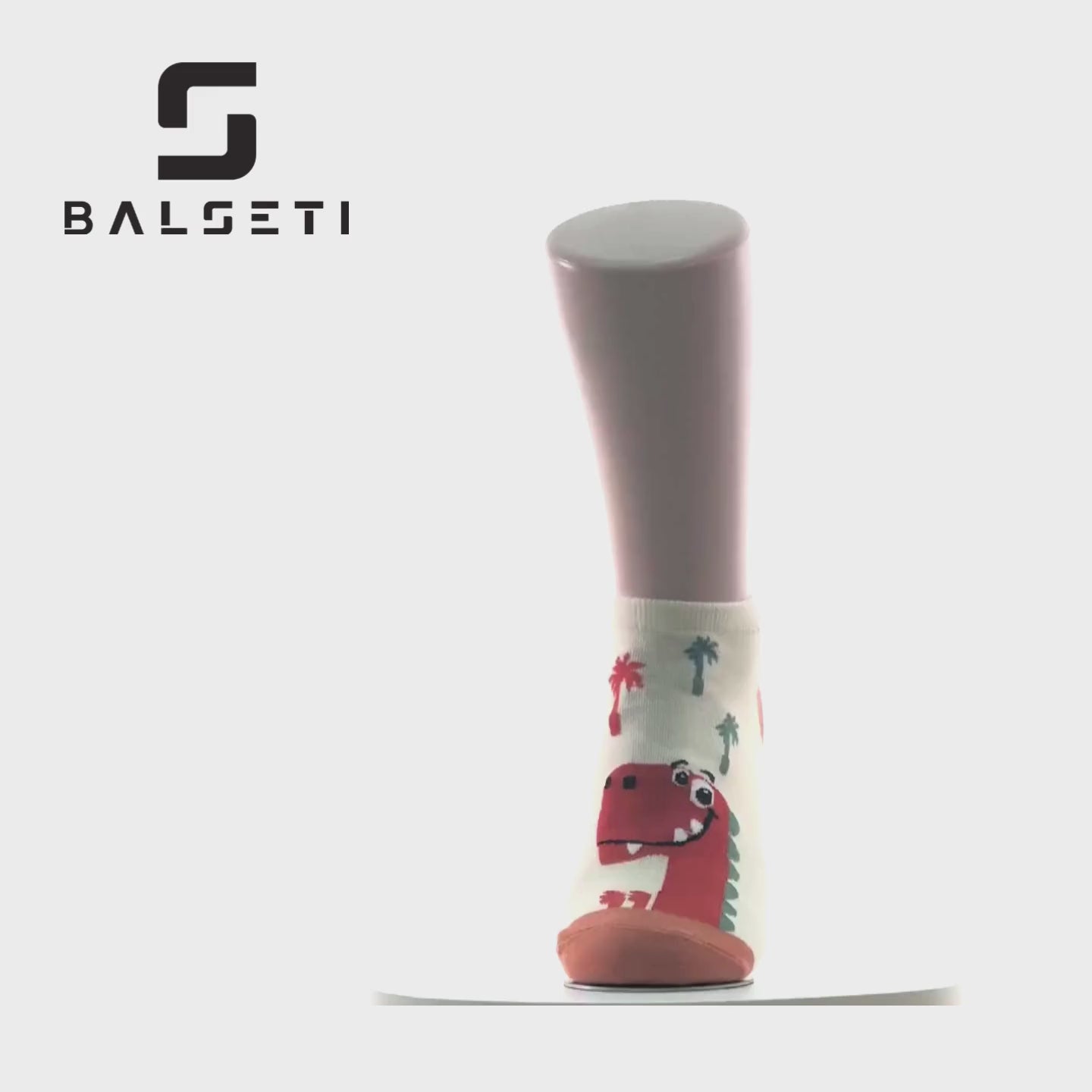 Cargar vídeo: Calcetines tobilleros coloridos con dibujos de dragón y dinosaurio