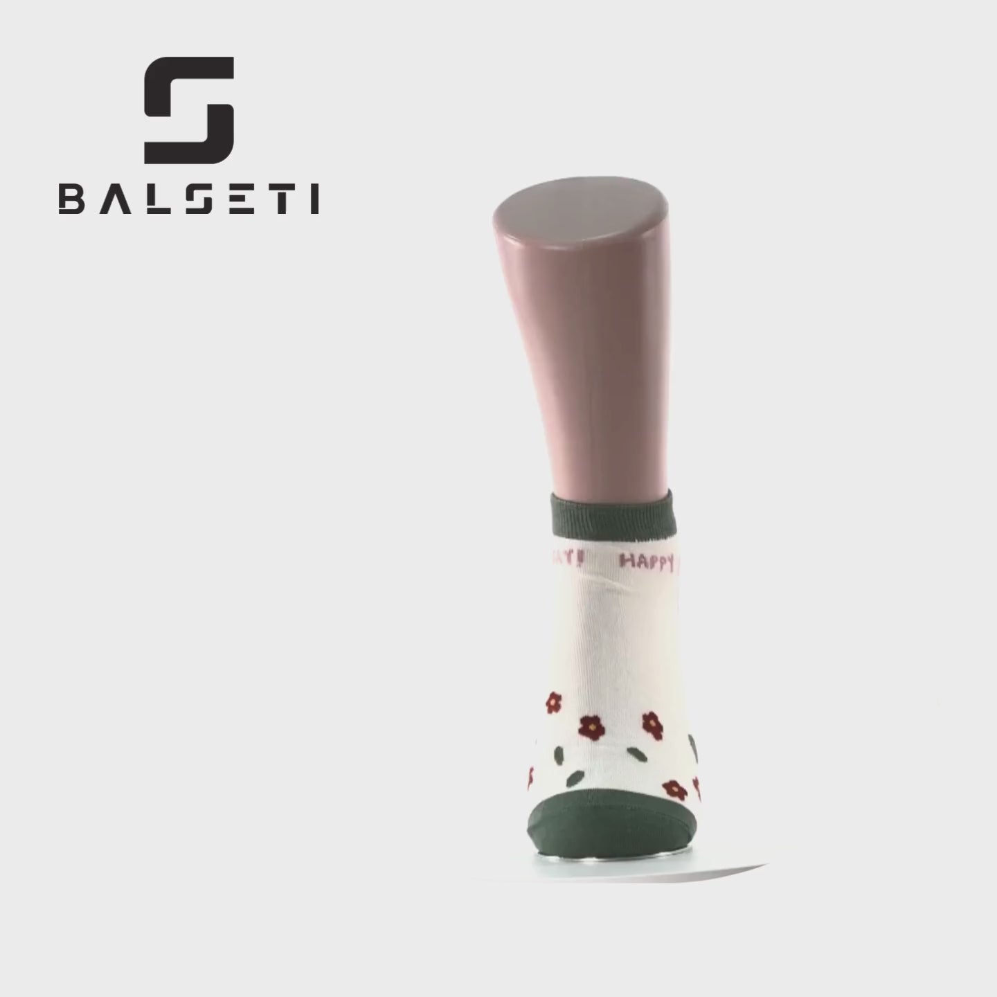 Cargar vídeo: Calcetines tobilleros con estampado de flores