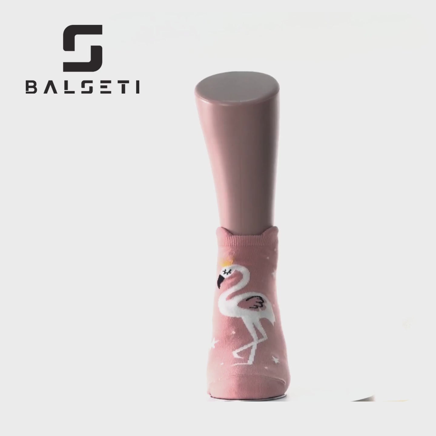 Cargar vídeo: Calcetines tobilleros con estampado de flamencos