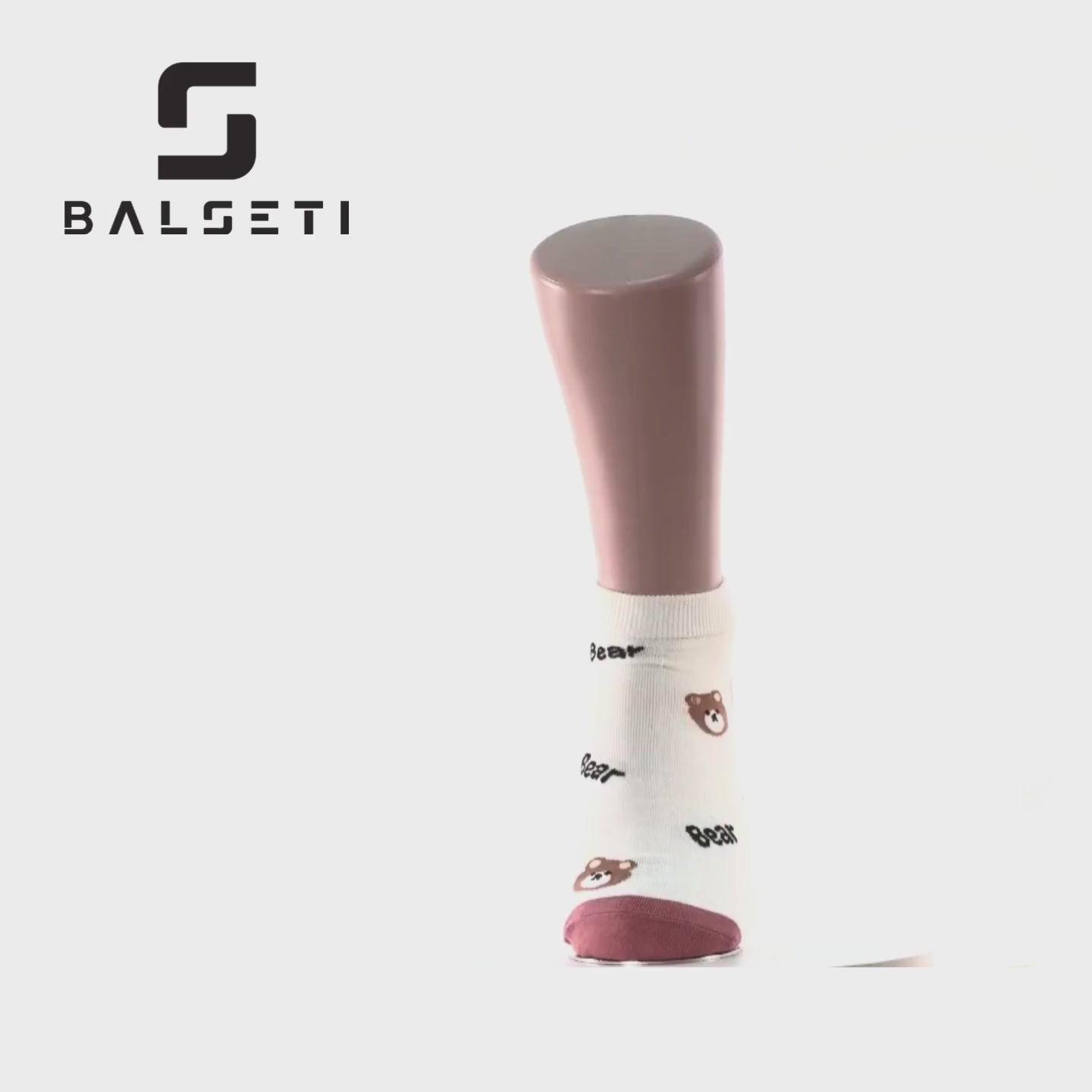 Cargar vídeo: Calcetines tobilleros con dibujos de ositos y rayas