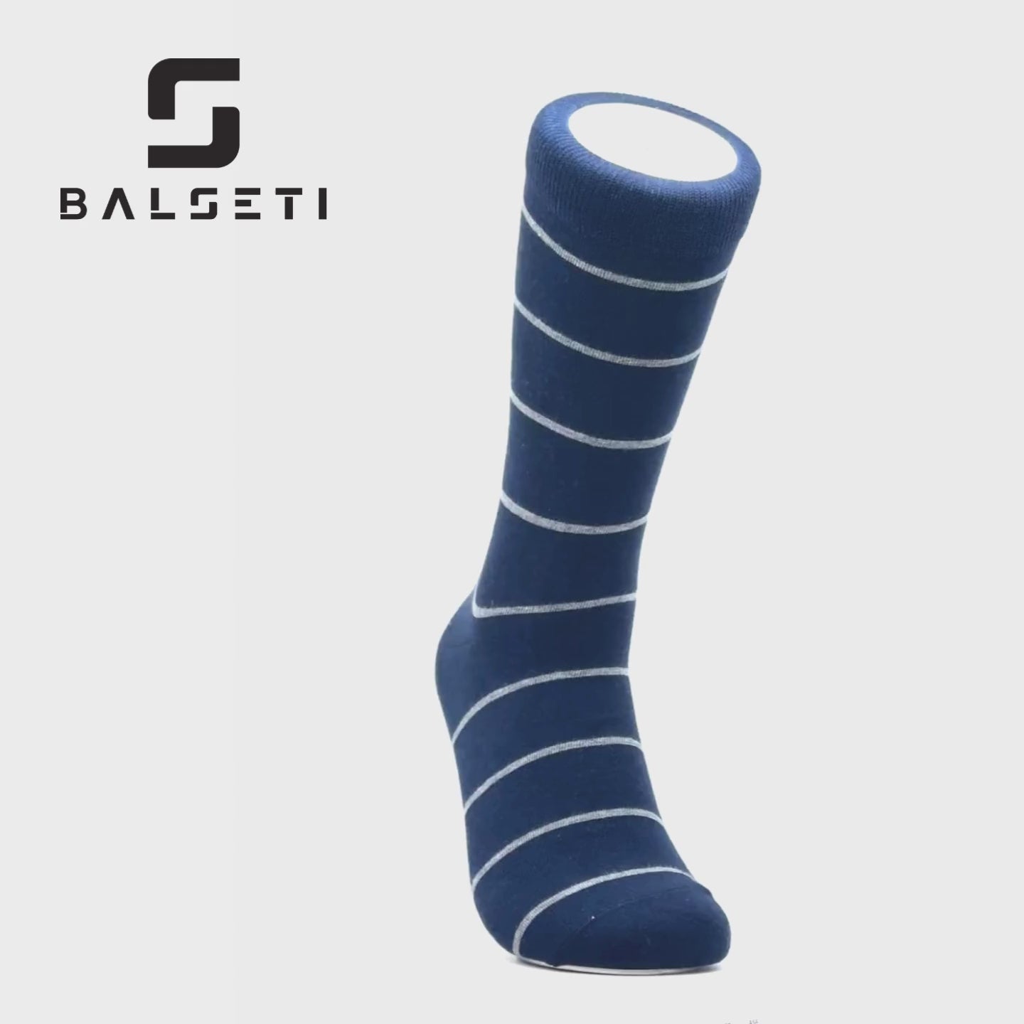 Cargar vídeo: Calcetines caña media, modelo &quot;Blue waves&quot;. Talla 39-47. Pack surtido 6/u.