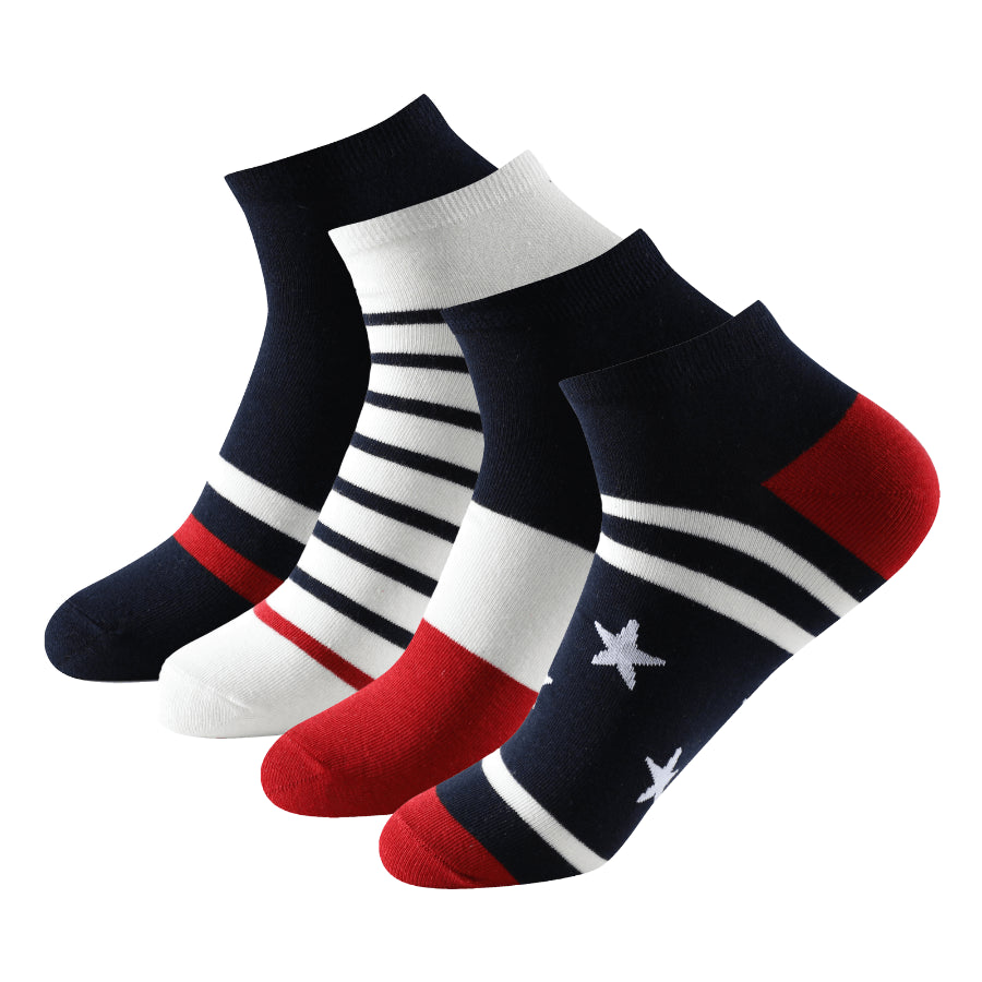 Tobilleros hombre Azul y rojo Navy Star  40 -45
